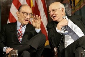 Алан Гринспен и Пол Волкер