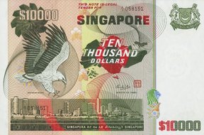 сингапурская банкнота в S$10,000