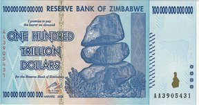 гиперинфляция в Зимбабве