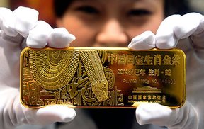 объем добычи золота в китае
